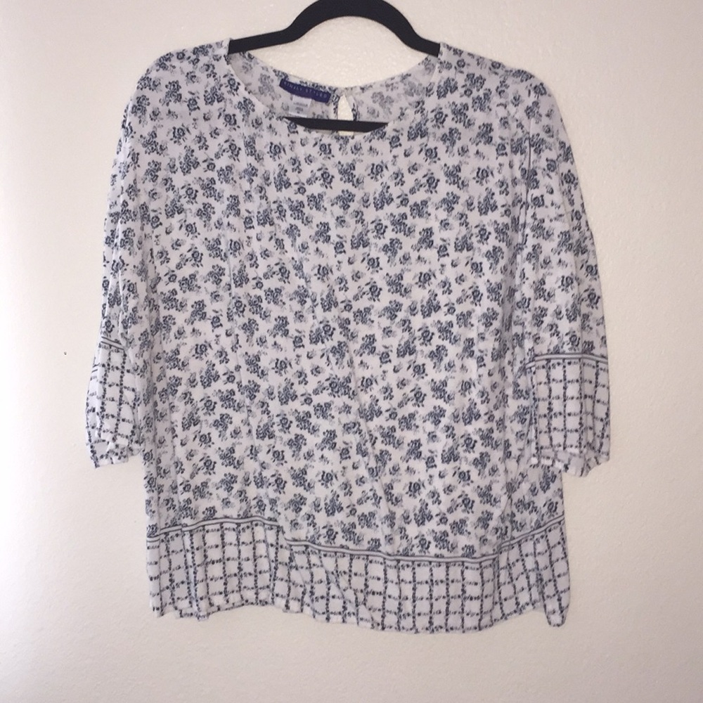 Floral white blouse